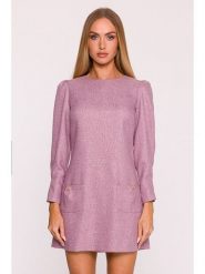 Made of emotion Sukienka w kolorze bordowym rozmiar: S. Czerwone sukienki Made Of Emotion, na co dzień, s, z aplikacjami, bez kołnierzyka, bez ramiączek, mini, proste. Za 219.99 zł.