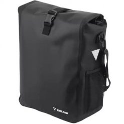 Torba na Rower Sakwa Rowerowa na Bagażnik Kufer Rowerowy Duża Boczna 15l. Czarne torby na laptopa TRIZAND, bez wzorów, z gumy, na ramię. Za 46.80 zł.