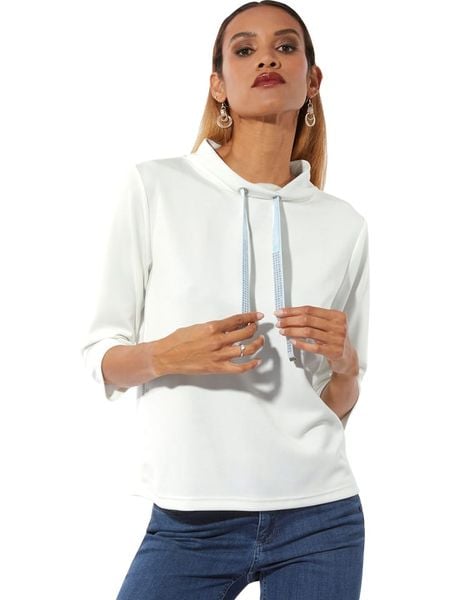 Creation L Bluza w kolorze białym rozmiar: 38. Białe bluzy creation L, l, bez wzorów, bez ramiączek, bez kaptura. Za 79.03 zł.
