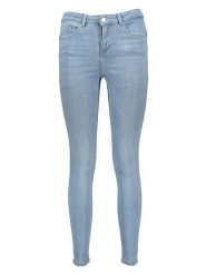 ONLY Dżinsy - Skinny fit - w kolorze błękitnym rozmiar: S/L32. Niebieskie jeansy ONLY, l, z aplikacjami, ze skóry, klasyczne, z podwyższonym stanem. Za 105.88 zł.