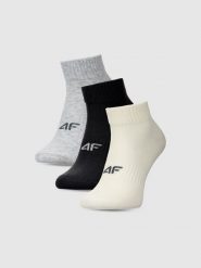 4F Skarpetki casual za kostkę (3-pack) damskie - multikolor 39-42. Skarpetki 4f, bez wzorów, z bawełny. Za 49.99 zł.