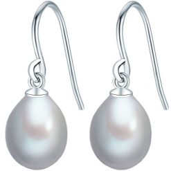 Valero Pearls Kolczyki wiszące z perłą srebro wysokiej próby Perła hodowlana słodkowodna srebrny 1 ct Damski. Szare kolczyki Valero Pearls, z perłą, srebrne. Za 359.99 zł.