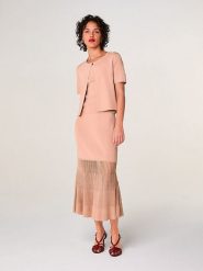 Rodier Kardigan w kolorze jasnoróżowym rozmiar: XL. Różowe swetry Rodier, xl, bez wzorów, bez ramiączek. Za 295.99 zł.