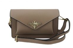 Listonoszka skórzana BARBERINI'S c. beżowy 955-9. Brązowe shopper bag Barberinis, bez wzorów, ze skóry, eleganckie, bez dodatków. Za 209.99 zł.