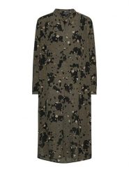 Ilse Jacobsen Sukienka w kolorze czarno-oliwkowym rozmiar: 38. Brązowe sukienki Ilse Jacobsen, bez wzorów, z wiskozy, bez kołnierzyka, bez ramiączek, midi. Za 153.34 zł.