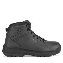 Trapery Reebok. Czarne traperki Reebok, bez wzorów, bez obcasa, bez zapięcia. Za 289.99 zł.