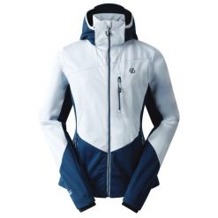 Kurtka Damska Lexan Soft Shell. Niebieskie kurtki Dare 2b, s, bez wzorów, z lycry, z kapturem. Za 170.99 zł.