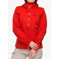 Kurtka przeciwdeszczowa damska Helly Hansen Momentum 3L Stretch Jacket. Czerwone kurtki przeciwdeszczowe Helly Hansen, l, bez wzorów, bez kaptura, trekkingowe. Za 744.99 zł.