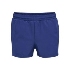 Szorty damskie Hummel Move Grid. Niebieskie szorty sportowe Hummel, bez wzorów, z tkaniny, na fitness i siłownię. Za 189.00 zł.