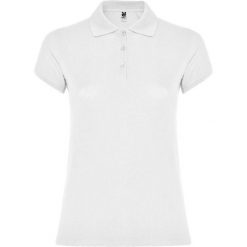 Damska Koszulka Polo W Gwiazdki. Białe t-shirty sportowe ROLY, xl, bez wzorów, bez ramiączek. Za 48.99 zł.
