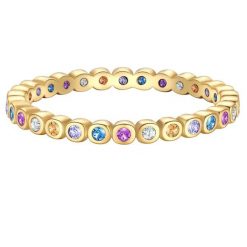 Glanzstücke München Pierscionek z Srebra Sterling w zlocie zóltym z Cyrkonia Pierścionki 1 ct Damski. Żółte pierścionki Glanzstücke München, z cyrkonią, pozłacane. Za 249.99 zł.