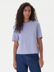 Tommy Jeans T-Shirt Badge DW0DW22202 Niebieski Boxy Fit. Niebieskie t-shirty Tommy Jeans, s, bez wzorów, z bawełny, bez kołnierzyka, bez ramiączek. Za 119.99 zł.