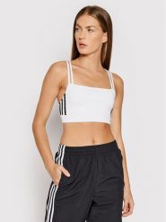 Adidas Biustonosz top adicolor Classics H37790 Biały. Białe biustonosze sportowe adidas, bez wzorów, z syntetyku. Za 79.99 zł.