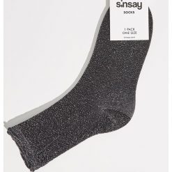 Połyskujące skarpetki - Czarny. Skarpetki marki GEOLOGIC. Za 9.99 zł.