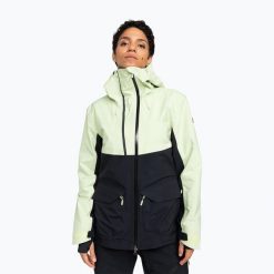 Kurtka snowboardowa damska ROXY Gore-Tex Stretch Purelines. Czarne kurtki narciarskie Roxy, na zimę, m, bez wzorów, z gore-texu, bez kaptura, snowboardowy, gore-tex. Za 1,459.00 zł.