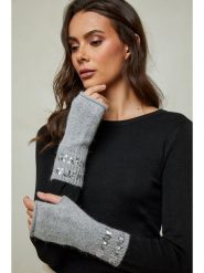 Soft Cashmere Rękawiczki w kolorze szarym rozmiar: onesize. Szare rękawiczki Soft Cashmere, bez wzorów, prążkowane. Za 101.47 zł.