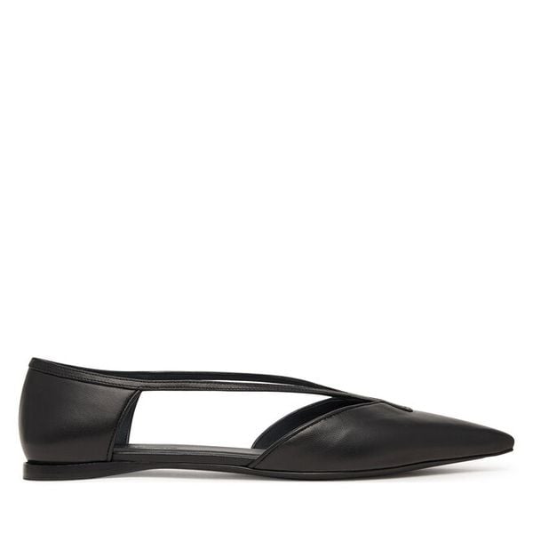 Baleriny Max Mara. Czarne baleriny Max Mara, bez wzorów, bez obcasa, bez zapięcia. Za 2,479.00 zł.