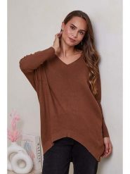 Soft Cashmere Sweter w kolorze brązowym rozmiar: 34/36. Brązowe swetry Soft Cashmere, bez wzorów, z kaszmiru, klasyczne, bez ramiączek. Za 79.03 zł.