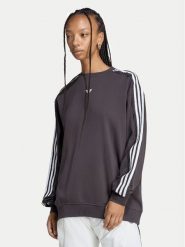 Adidas Bluza Lace 3 Stripes Crew LG4253 Brązowy Regular Fit. Brązowe bluzy adidas, l, bez wzorów, z bawełny, bez kaptura. Za 299.99 zł.