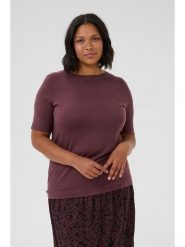 KAFFE curve Sweter w kolorze bordowym rozmiar: M. Czerwone swetry KAFFE curve, m, bez wzorów, bez ramiączek. Za 69.99 zł.