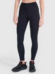 4F Legginsy sportowe w kolorze czarnym rozmiar: XS. Czarne legginsy 4f, bez wzorów, z materiału, sportowe. Za 91.95 zł.