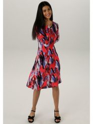 Aniston Sukienka w kolorze fioletowo-czerwonym rozmiar: 38. Czerwone sukienki Aniston, bez wzorów, bez kołnierzyka, bez ramiączek, midi. Za 96.45 zł.