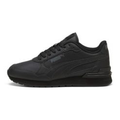 Buty Puma St Runner v4 L 39973601 czarne. Czarne buty treningowe bez wzorów, z gumy, bez zapięcia. Za 314.52 zł.