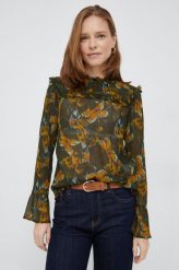 Sisley bluzka damska w kwiaty. Bluzki Sisley, l, bez wzorów, bez kołnierzyka, bez ramiączek. W wyprzedaży za 264.99 zł.