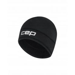 Ciepła zimowa czapka termiczna beanie unisex Core Run CEP. Czarne czapki zimowe CEP, bez wzorów, z elastanu, sportowe. Za 79.00 zł.