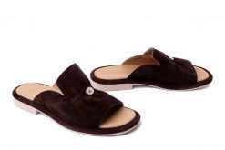 Boccato 020.EVR-07 170 t khv ciemnobrązowy, klapki damskie. Brązowe klapki Boccato, bez wzorów, bez obcasa, bez zapięcia. Za 274.90 zł.