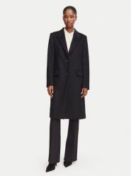 BOSS Płaszcz wełniany 50574982 Czarny Regular Fit. Czarne płaszcze Boss, na zimę, bez wzorów, z wełny, bez kaptura. Za 2,399.00 zł.
