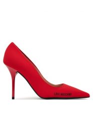 LOVE MOSCHINO Szpilki JA10089G1MIM0500 Czerwony. Czerwone szpilki Love Moschino, bez wzorów, z materiału, bez obcasa, na szpilce, bez zapięcia. Za 719.99 zł.