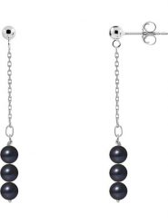 Pearl Addict Srebrne kolczyki-wkrętki z perłami w kolorze tahiti rozmiar: onesize. Niebieskie kolczyki Pearl Addict, z perłą, srebrne. Za 217.99 zł.