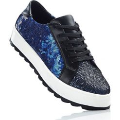 Sneakersy bonprix czarno-niebieski. Buty sportowe lifestyle marki Mohito. Za 89.99 zł.