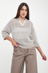 Sweter damski z kołnierzem polo PESERICO. Swetry Peserico, bez wzorów, bez ramiączek. Za 2,089.00 zł.