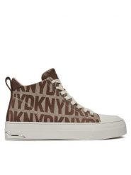 DKNY Trampki Yaser K1491518 Beżowy. Brązowe trampki DKNY, bez wzorów, ze skóry, bez zapięcia. Za 1,209.00 zł.