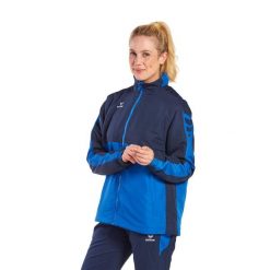 Kurtka Erima Six Wings. Niebieskie kurtki przeciwdeszczowe Erima, bez wzorów, z polaru, z kapturem. Za 321.50 zł.