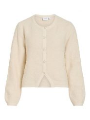 Vila Kardigan w kolorze kremowym rozmiar: XL. Brązowe swetry Vila, xl, bez wzorów, bez ramiączek. Za 134.95 zł.