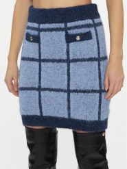Guess Spódnica ołówkowa W3BD0O Z3BP0 Niebieski Slim Fit. Niebieskie spódnice Guess, s, z aplikacjami, z syntetyku, ołówkowe. Za 219.99 zł.