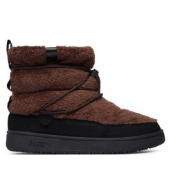 Śniegowce Puma. Brązowe śniegowce Puma, bez wzorów, bez zapięcia. Za 349.99 zł.