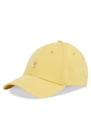 Tommy Hilfiger Czapka z daszkiem Elevated Chic Cap AW0AW17128 Żółty. Żółte czapki z daszkiem Tommy Hilfiger, bez wzorów, z bawełny. Za 139.99 zł.