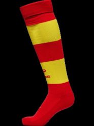 Hummel skarpety piłkarskie hmlESSENTIAL STRIPE TRUE RED/BLAZING YELLOW. Czerwone skarpetki Hummel, bez wzorów, z bawełny. Za 79.28 zł.