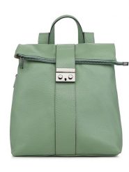 Lia Biassoni Skórzany plecak w kolorze jasnozielonym - 34 x 41 x 12 cm rozmiar: onesize. Zielone plecaki Lia Biassoni, bez wzorów, z materiału, na ramię, bez dodatków. Za 303.06 zł.