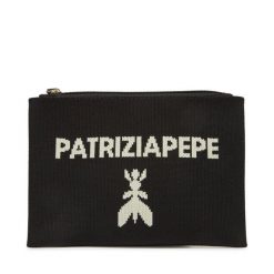 Torebka Patrizia Pepe. Czarne kopertówki Patrizia Pepe, bez wzorów, bez dodatków. Za 289.99 zł.