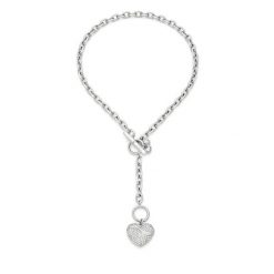 Naszyjnik Guess. Szare naszyjniki Guess, srebrne. Za 399.99 zł.