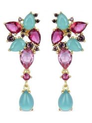 Luxenter Kolczyki-wkrętki z kwarcem i cyrkoniami rozmiar: onesize. Czerwone kolczyki Luxenter, z cyrkonią, srebrne. Za 304.99 zł.