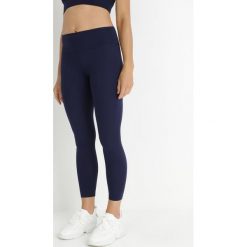 Granatowe Legginsy Likke. Niebieskie legginsy Born2be, bez wzorów, sportowe, długie. W wyprzedaży za 39.99 zł.