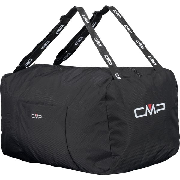 Torba sportowa FOLDABLE GYM BAG 25L składana lekka wodoodporna. Czarne torby sportowe CMP, bez wzorów. Za 99.99 zł.