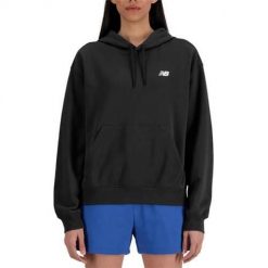 Bluza sportowa damska New Balance WT41507BK. Czarne bluzy z kapturem New Balance, xl, bez wzorów, z kapturem, do piłki nożnej. Za 351.00 zł.