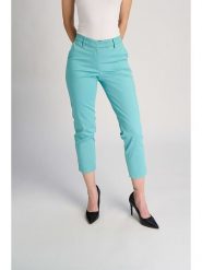 Marks & Spencer Spodnie chino w kolorze turkusowym rozmiar: 40. Niebieskie chinosy Marks & Spencer, bez wzorów. Za 62.03 zł.